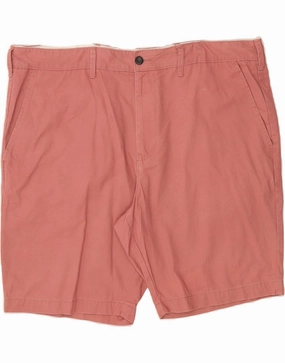 MARKS & SPENCER Mens Chino Shorts W40 XL Pink Cotton RecycledPolyester soft fit