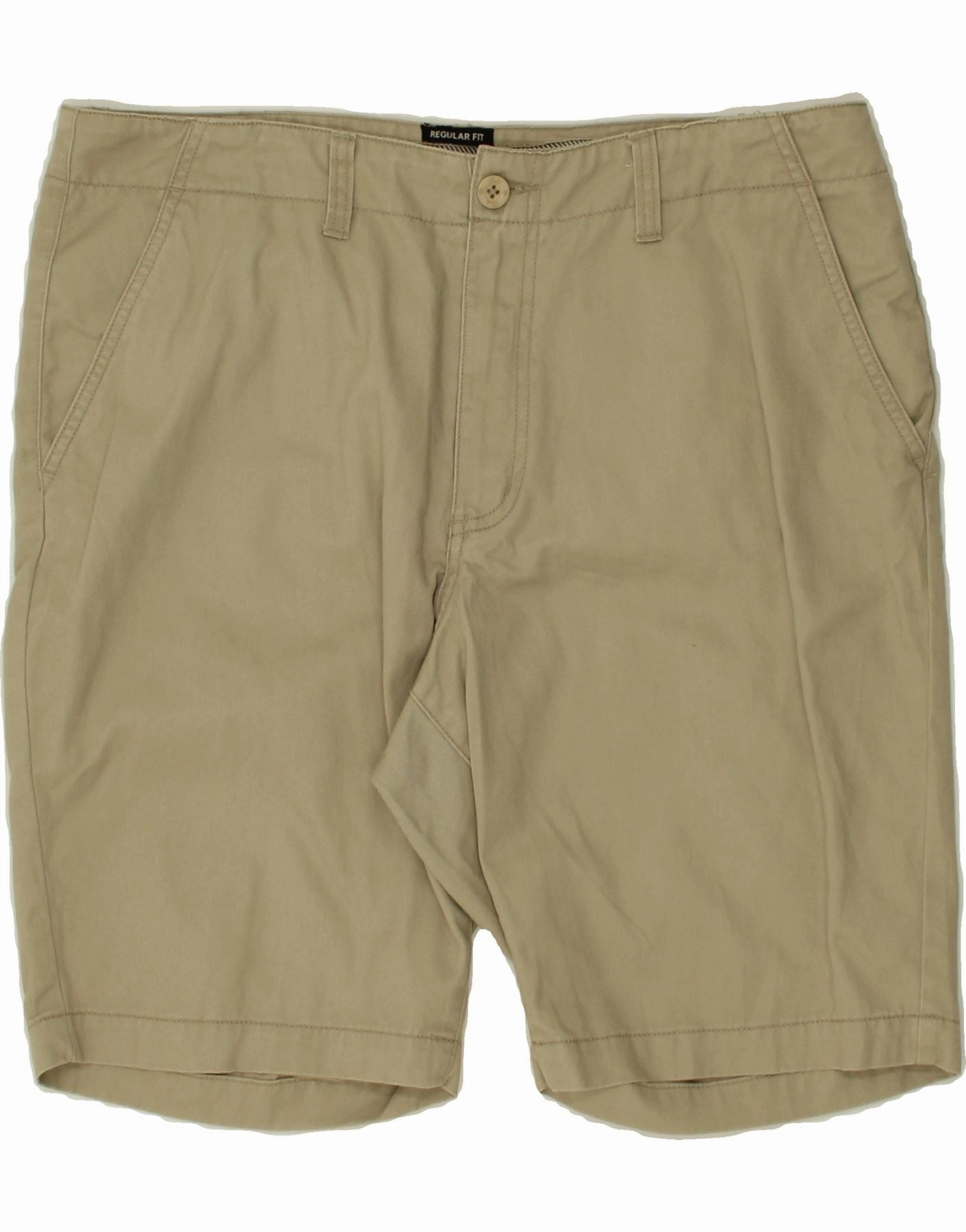 DACK'S Mens Regular Fit Chino Shorts IT 50 Large W34  Khaki Cotton Warm Day Outfit slim fit