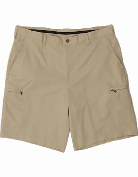 IZOD Mens Cargo Shorts W40 XL Beige rhinestone accents Sport Motion