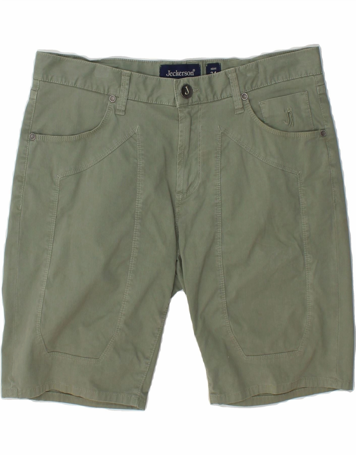 Workout Gear Sleek Comfort JECKERSON Mens Casual Shorts W34 Large Green Cotton