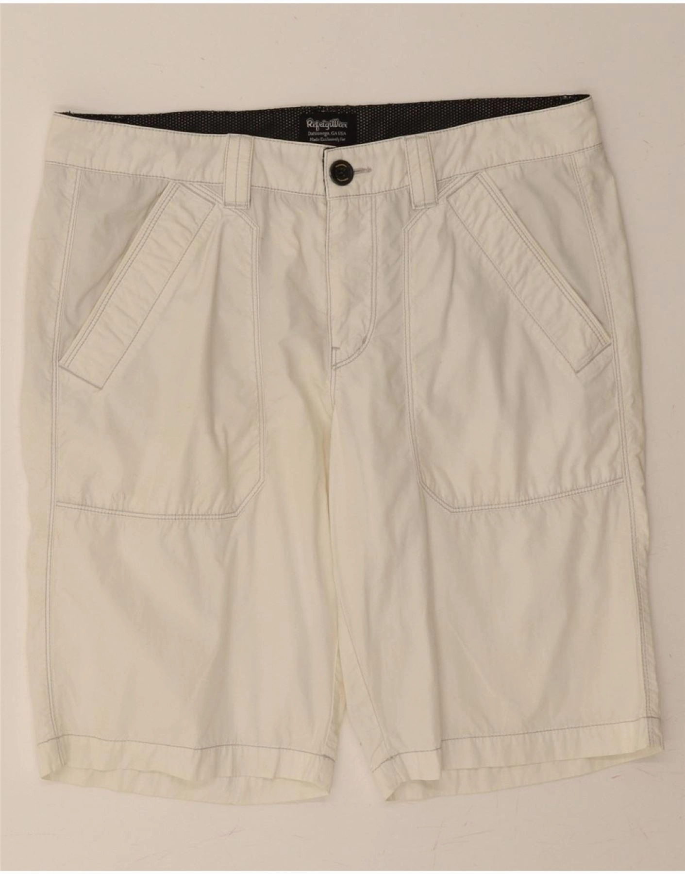 Warm Weather Wear REFRIGIWEAR Mens Chino Shorts W34 Large White Cotton