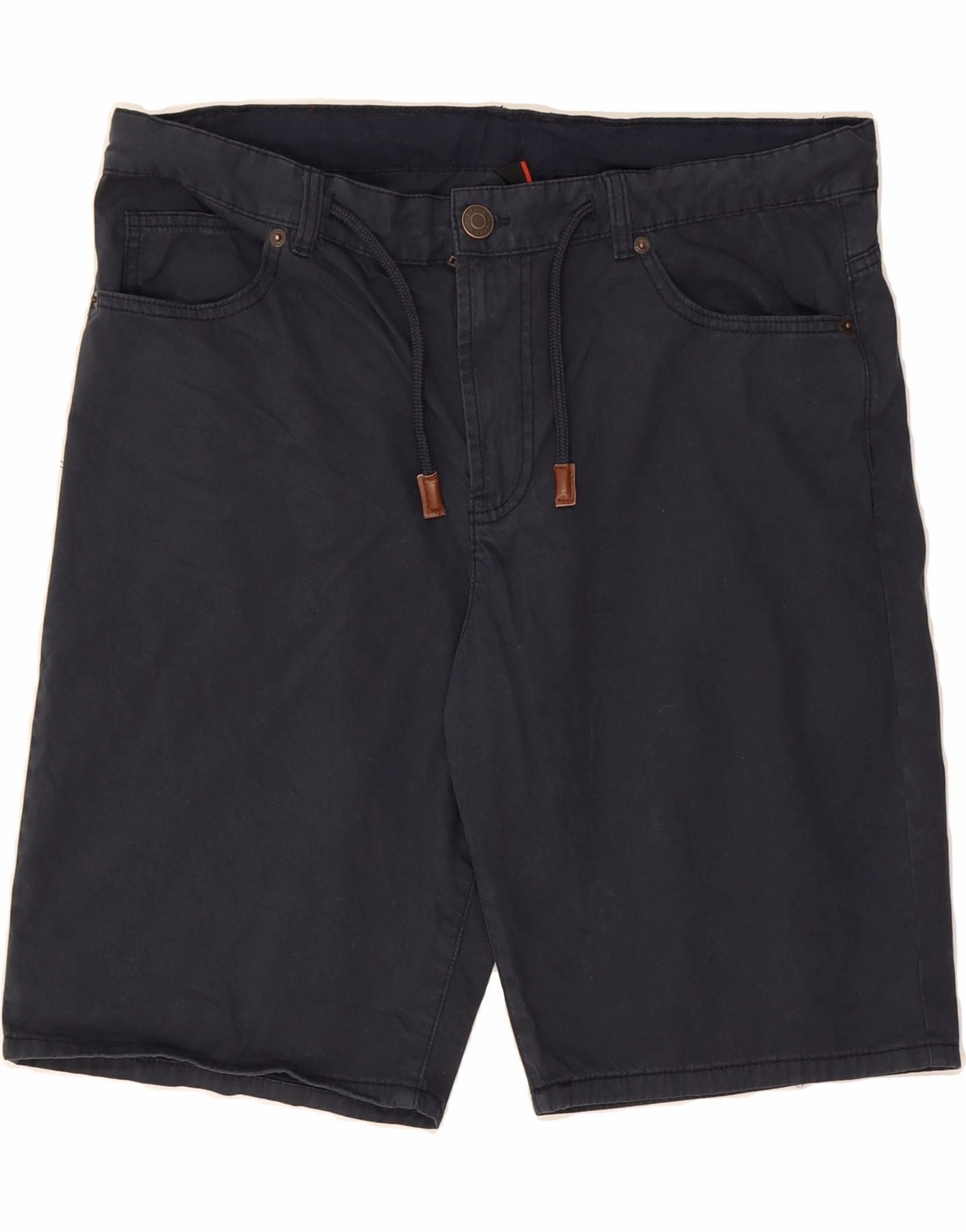 PIERRE CARDIN Mens Casual Shorts XL W38  Navy Blue Cotton Functional Design Quick Release Fasteners