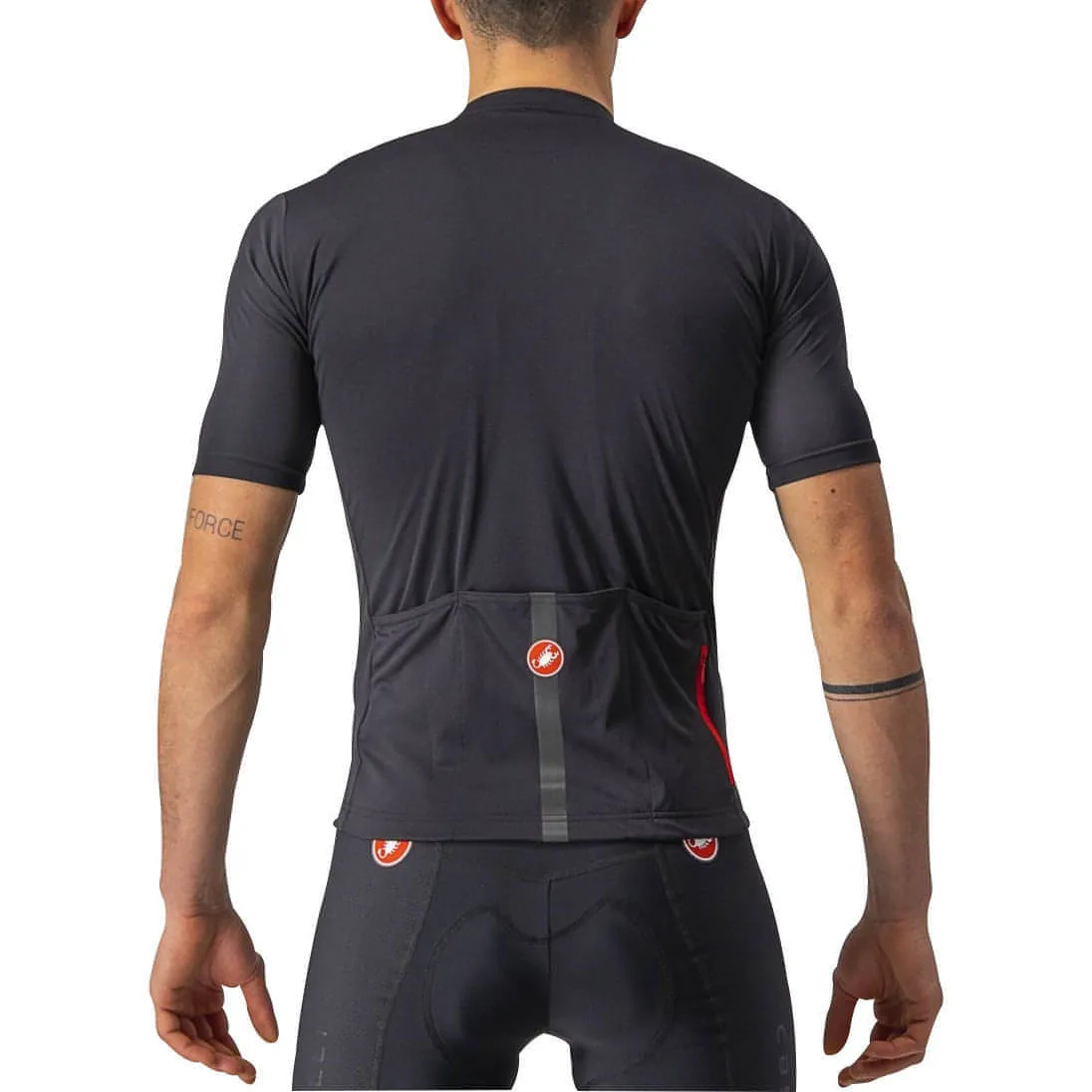NonIrritatingTags Smart Layering Castelli Classifica Short Sleeve Mens Cycling Jersey - Black