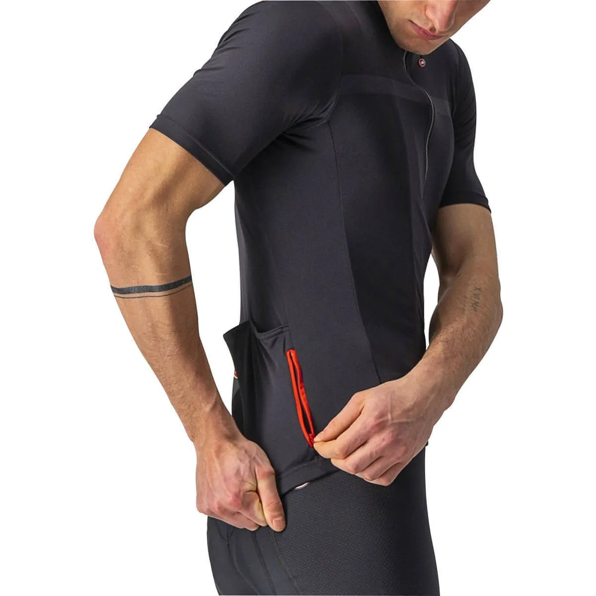 Playful Vibes Castelli Classifica Short Sleeve Mens Cycling Jersey - Black