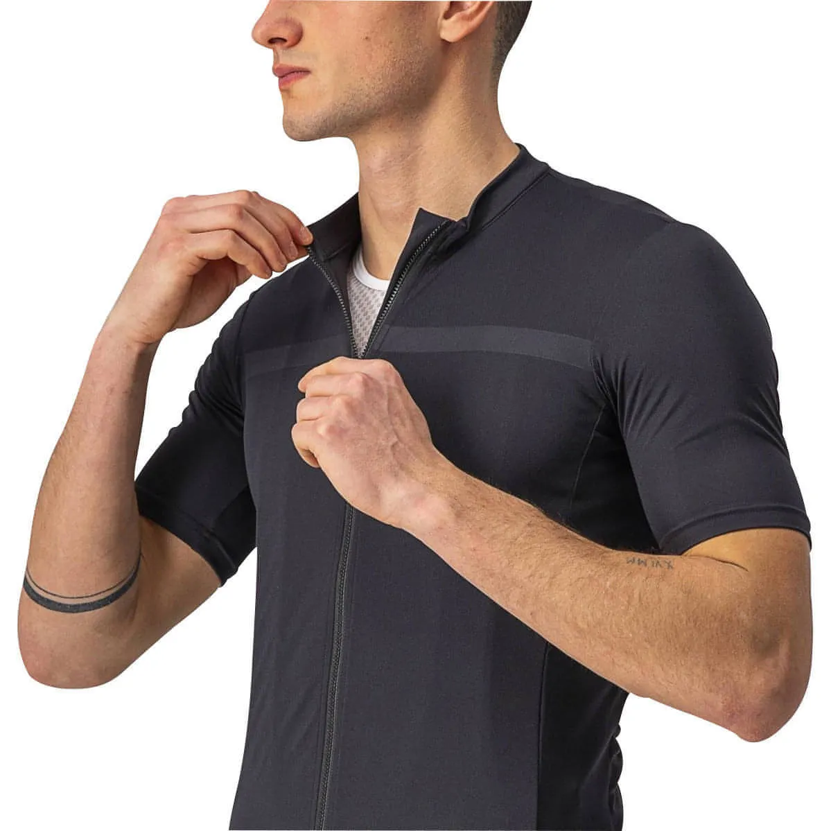 Castelli Classifica Short Sleeve Mens Cycling Jersey - Black Classic Smart Lightweight Comfort Wear