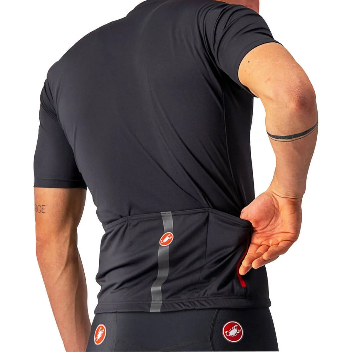 Castelli Classifica Short Sleeve Mens Cycling Jersey - Black Minimal Style Trend Anti-static