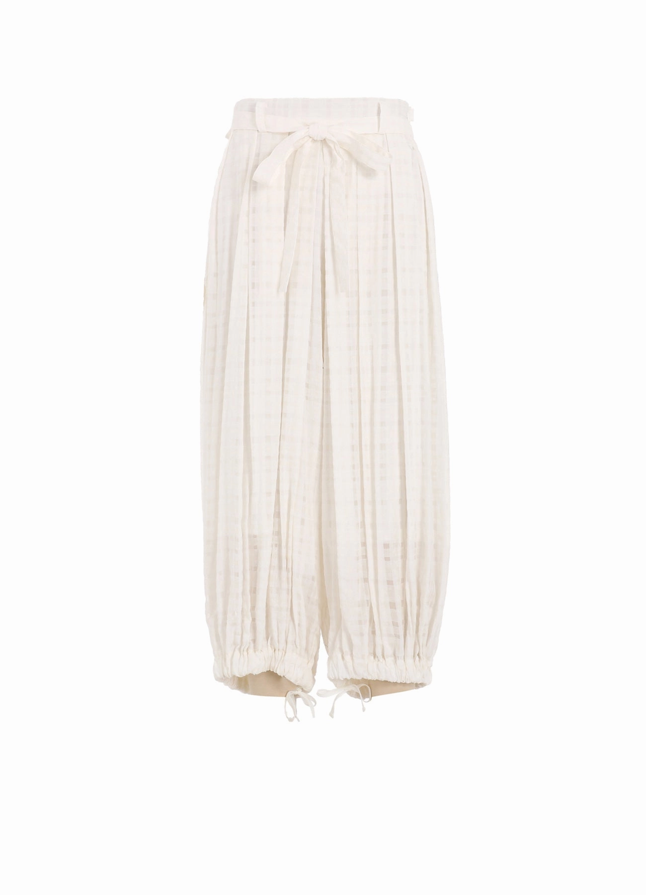 PLAID TUCKED PANTS EcoFriendlyMaterials