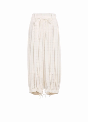 PLAID TUCKED PANTS EcoFriendlyMaterials