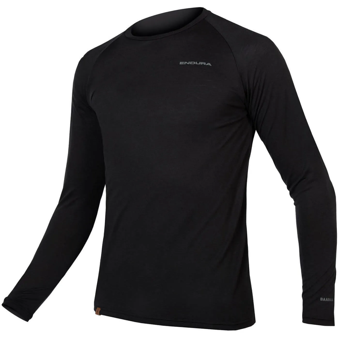 Endura BaaBaa Blend Long Sleeve Mens Cycling Baselayer - Black Outdoor Leisure