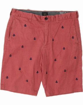t shirt J. CREW Mens Stretch Abstract Pattern Chino Shorts W31 Medium Pink Cotton
