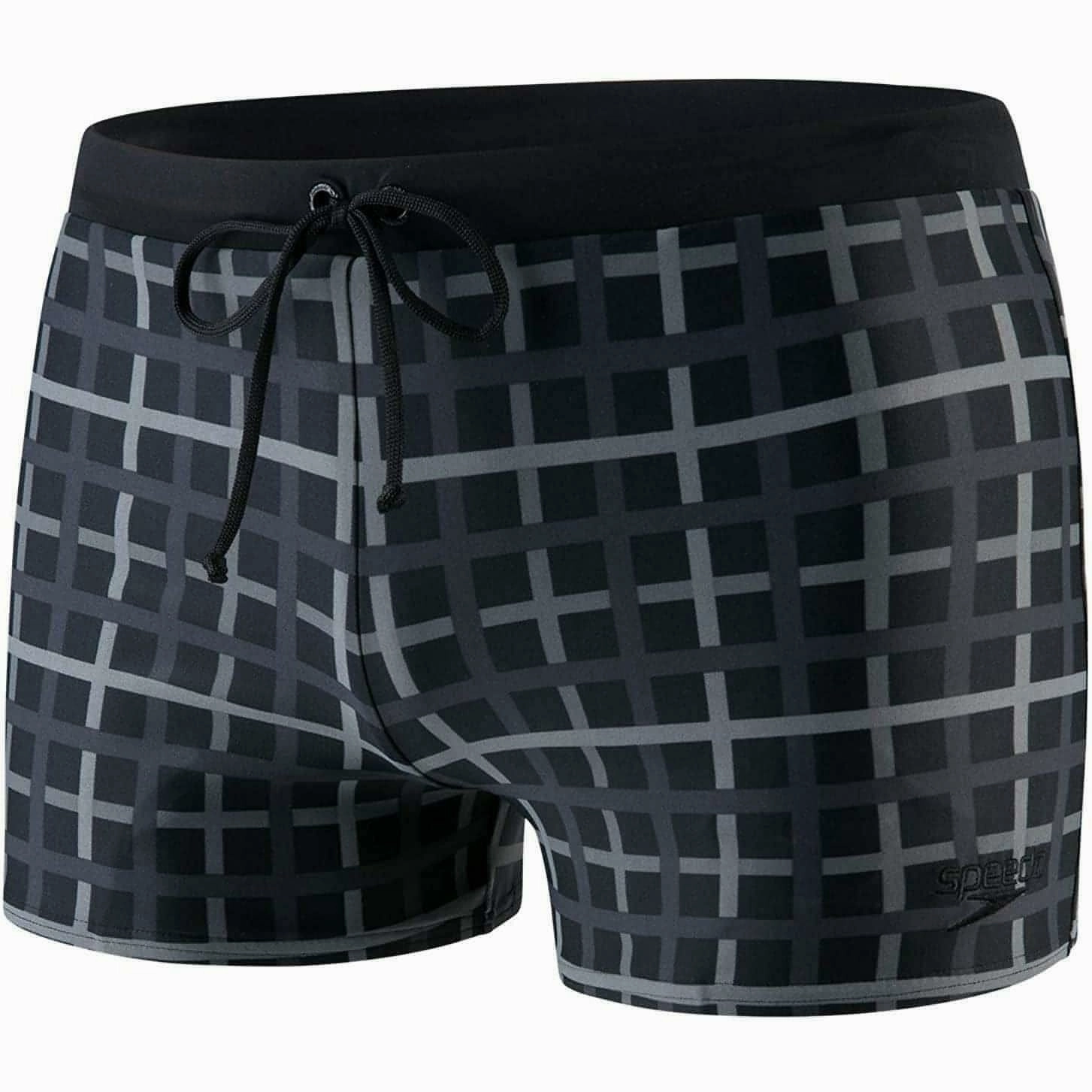 Speedo Valmilton Mens Swim Shorts - Black Silicone Grip Accents