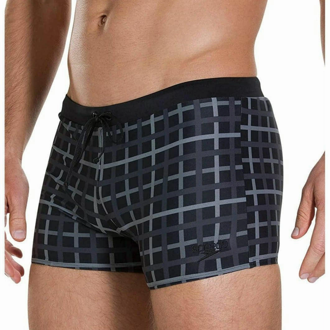 Hydrodynamic Shape Cut Speedo Valmilton Mens Swim Shorts - Black