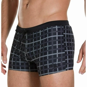 Hydrodynamic Shape Cut Speedo Valmilton Mens Swim Shorts - Black