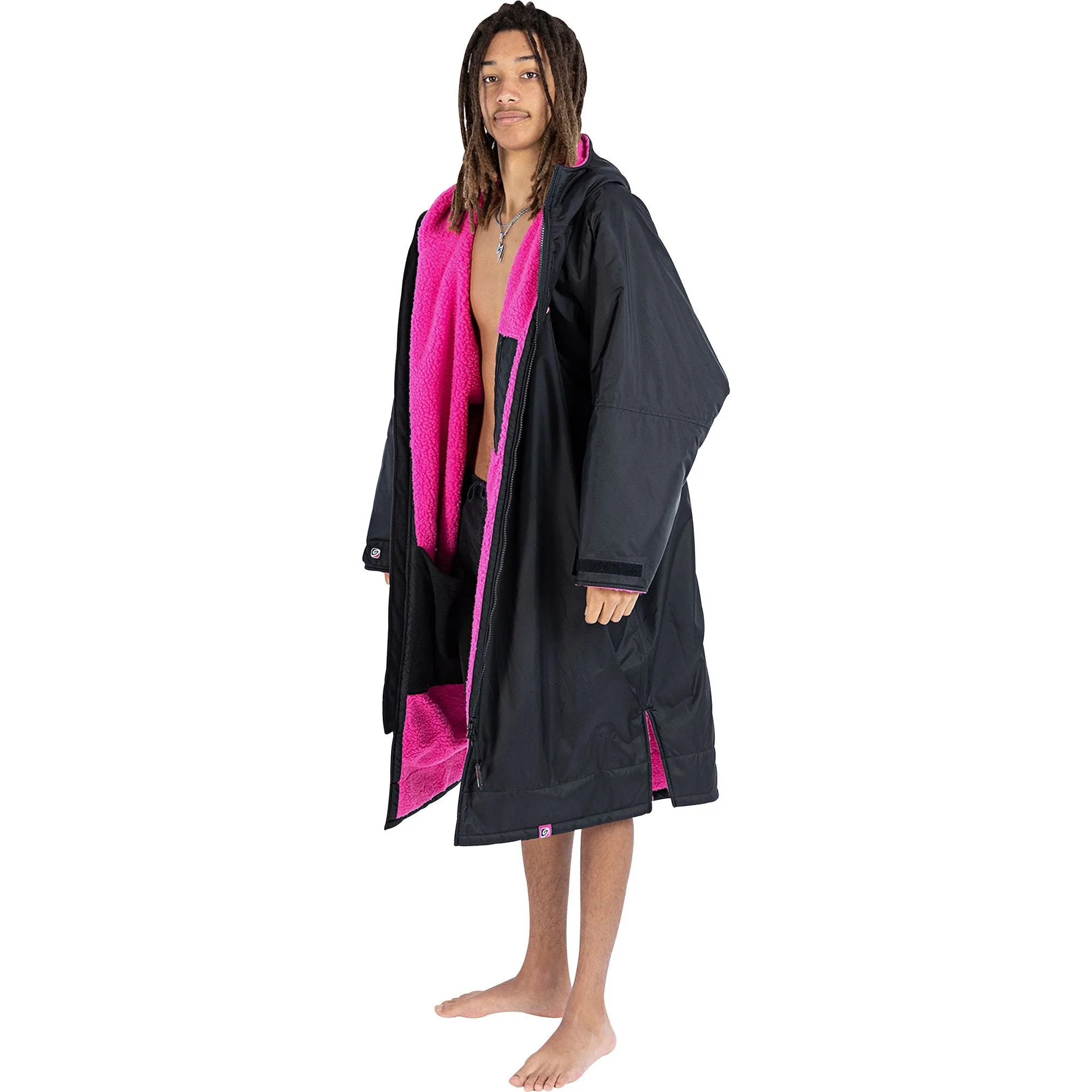 Dryrobe Advance Long Sleeve Changing Robe - Pink Flexible Mood