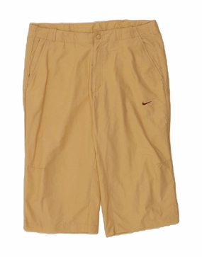 Water Repellent Finish NIKE Mens Bermuda Shorts Medium W35 Yellow Cotton