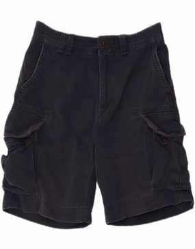 POLO RALPH LAUREN Mens Cargo Shorts W36 Large Navy Blue Cotton shrink - resistant