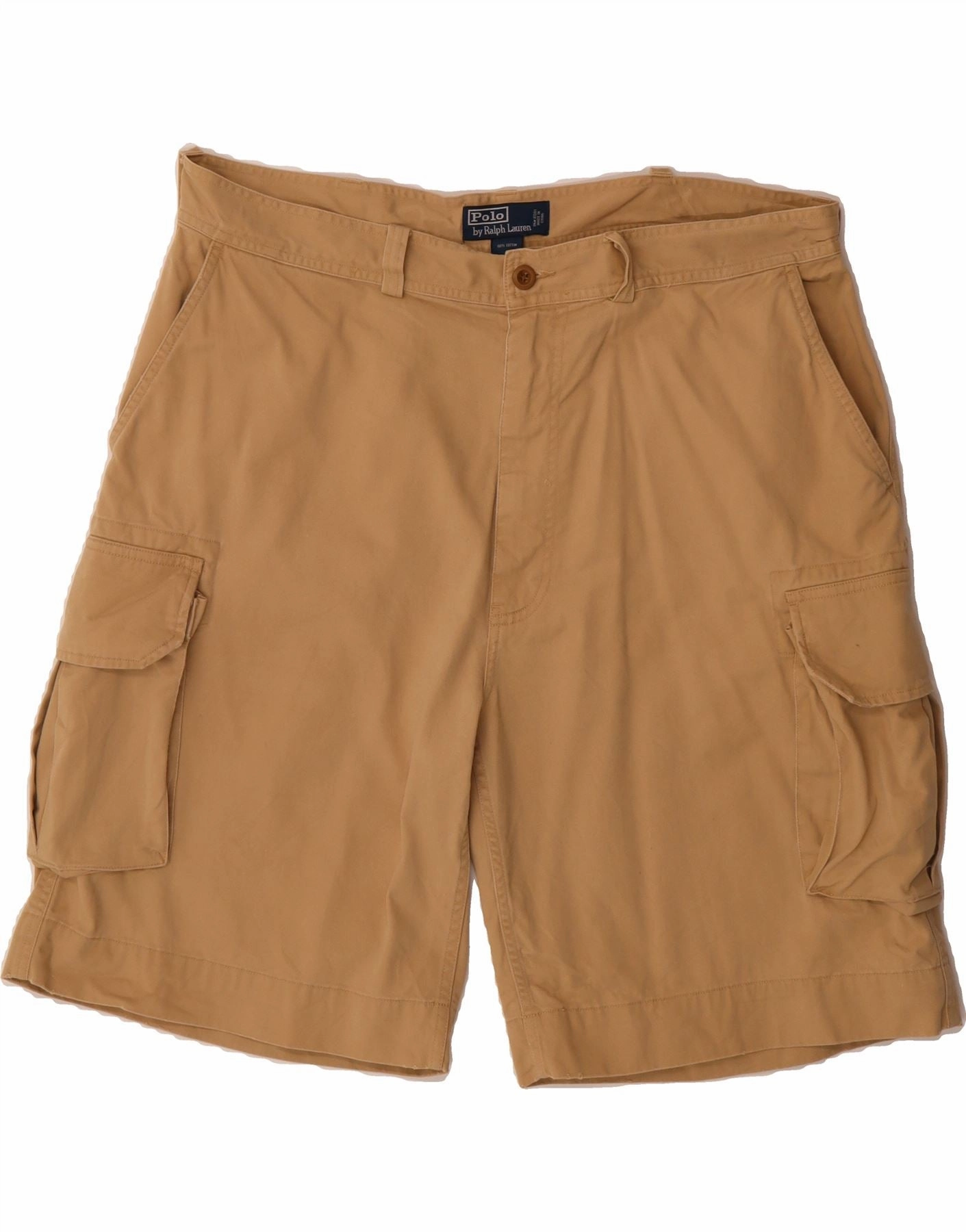 Relaxed Flex picnic wear POLO RALPH LAUREN Mens Cargo Shorts W40 XL Beige Cotton