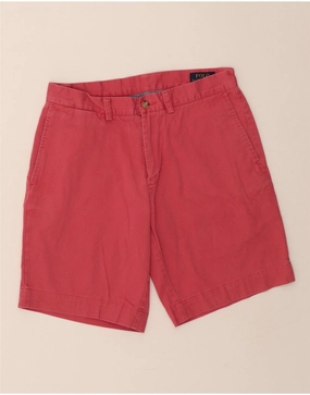 POLO RALPH LAUREN Mens Chino Shorts W30 Medium Red Cotton anti slip grip Running Gear