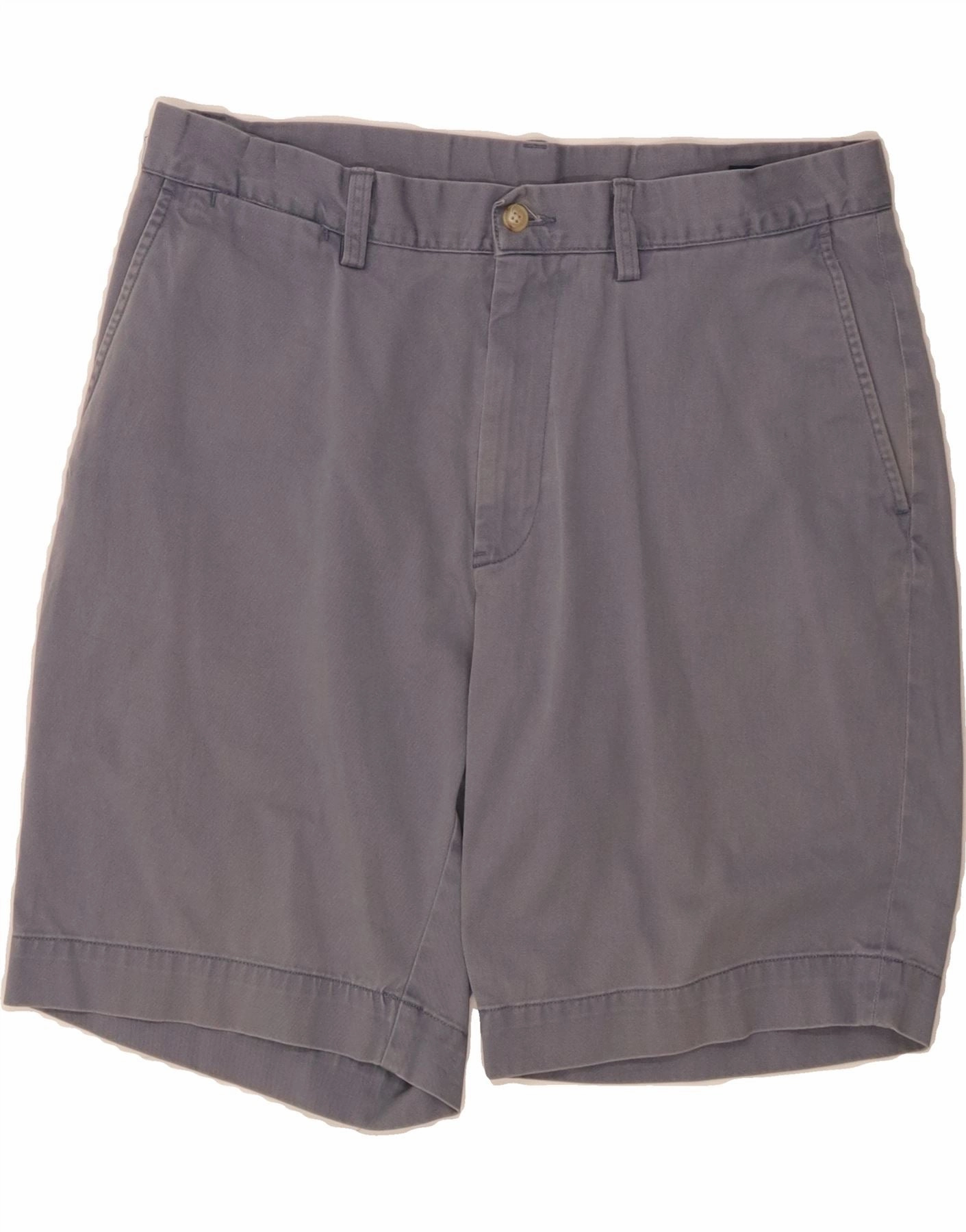 POLO RALPH LAUREN Mens Chino Shorts W33 Medium  Grey Cotton Rubberized Grip Waistband