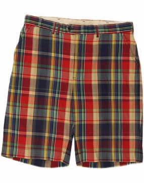 Relax Fit Comfort agriculture industry POLO RALPH LAUREN Mens Chino Shorts W35 Large  Multicoloured Check Cotton