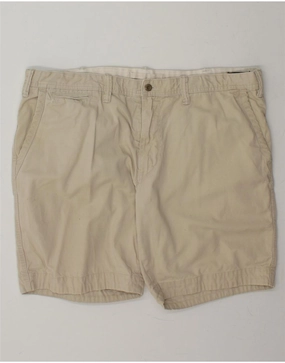 Contoured Articulation POLO RALPH LAUREN Mens Chino Shorts W40 XL Beige Cotton