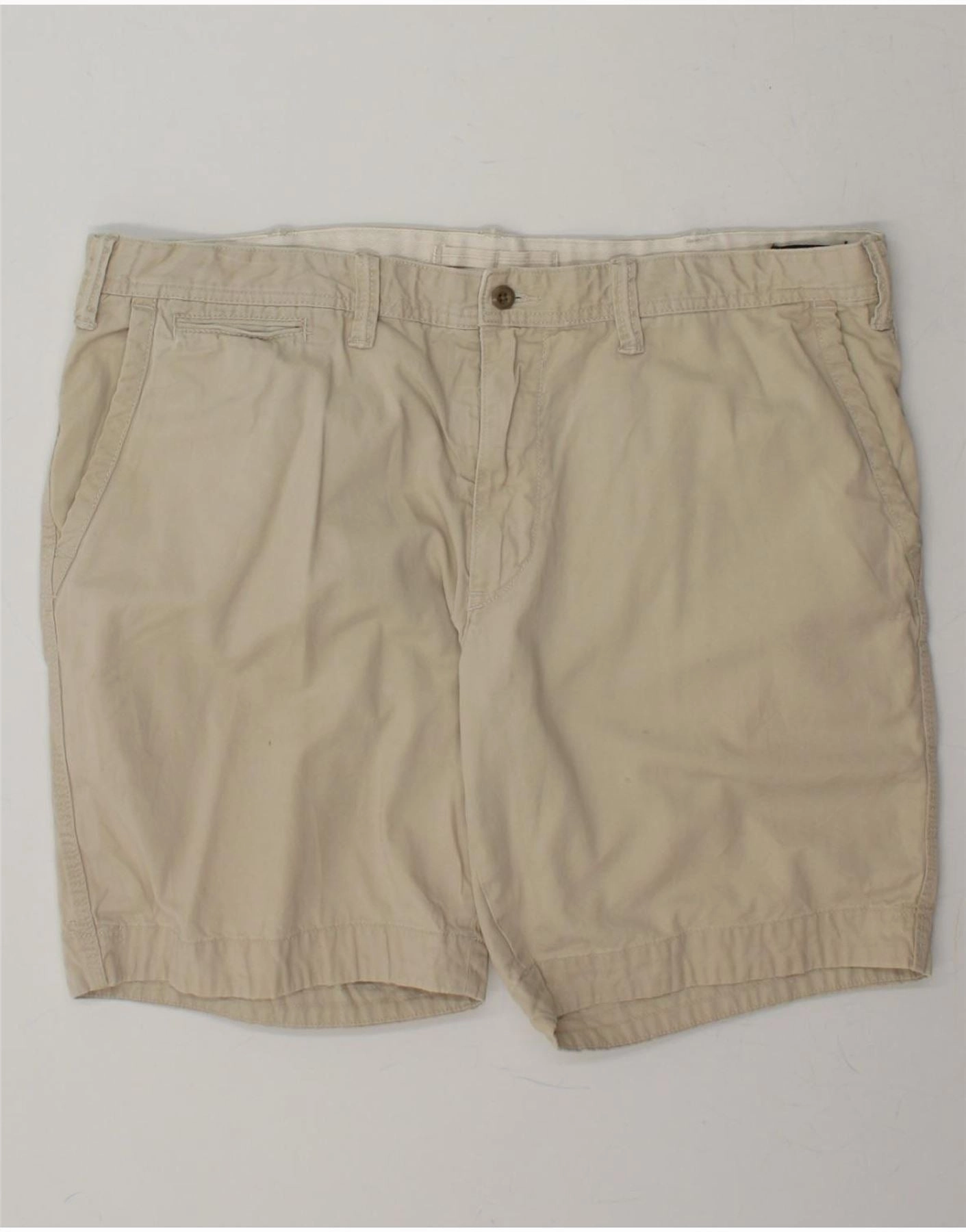 Contoured Articulation POLO RALPH LAUREN Mens Chino Shorts W40 XL Beige Cotton