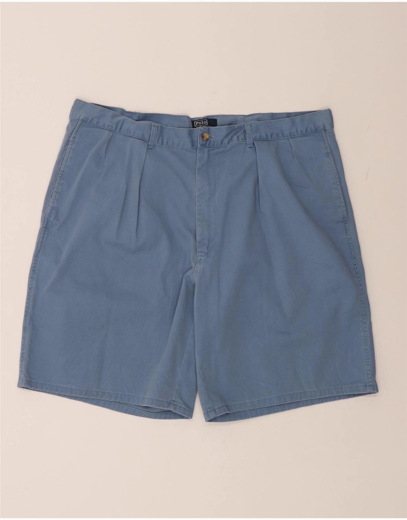 POLO RALPH LAUREN Mens Chino Shorts W40 XL Blue Cotton Stretch Layers