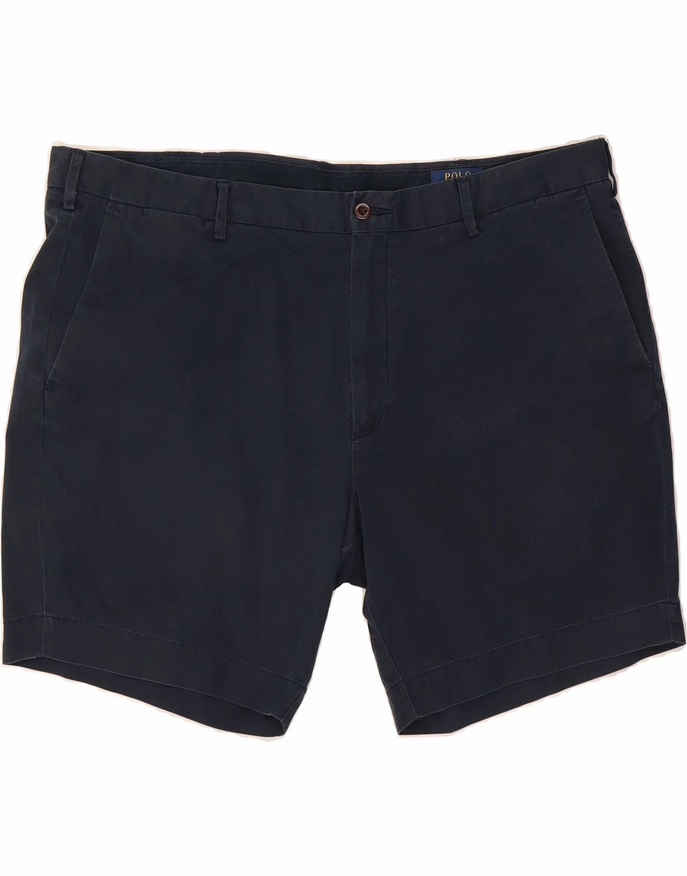 POLO RALPH LAUREN Mens Chino Shorts W42 2XL Navy Blue Cotton adult clothing