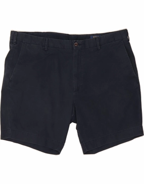 POLO RALPH LAUREN Mens Chino Shorts W42 2XL Navy Blue Cotton adult clothing