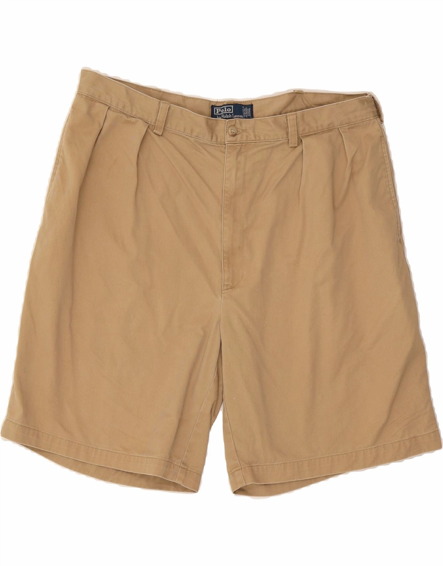 Street Chic Tailored Fit POLO RALPH LAUREN Mens Pegged Chino Shorts W38 XL  Brown Cotton