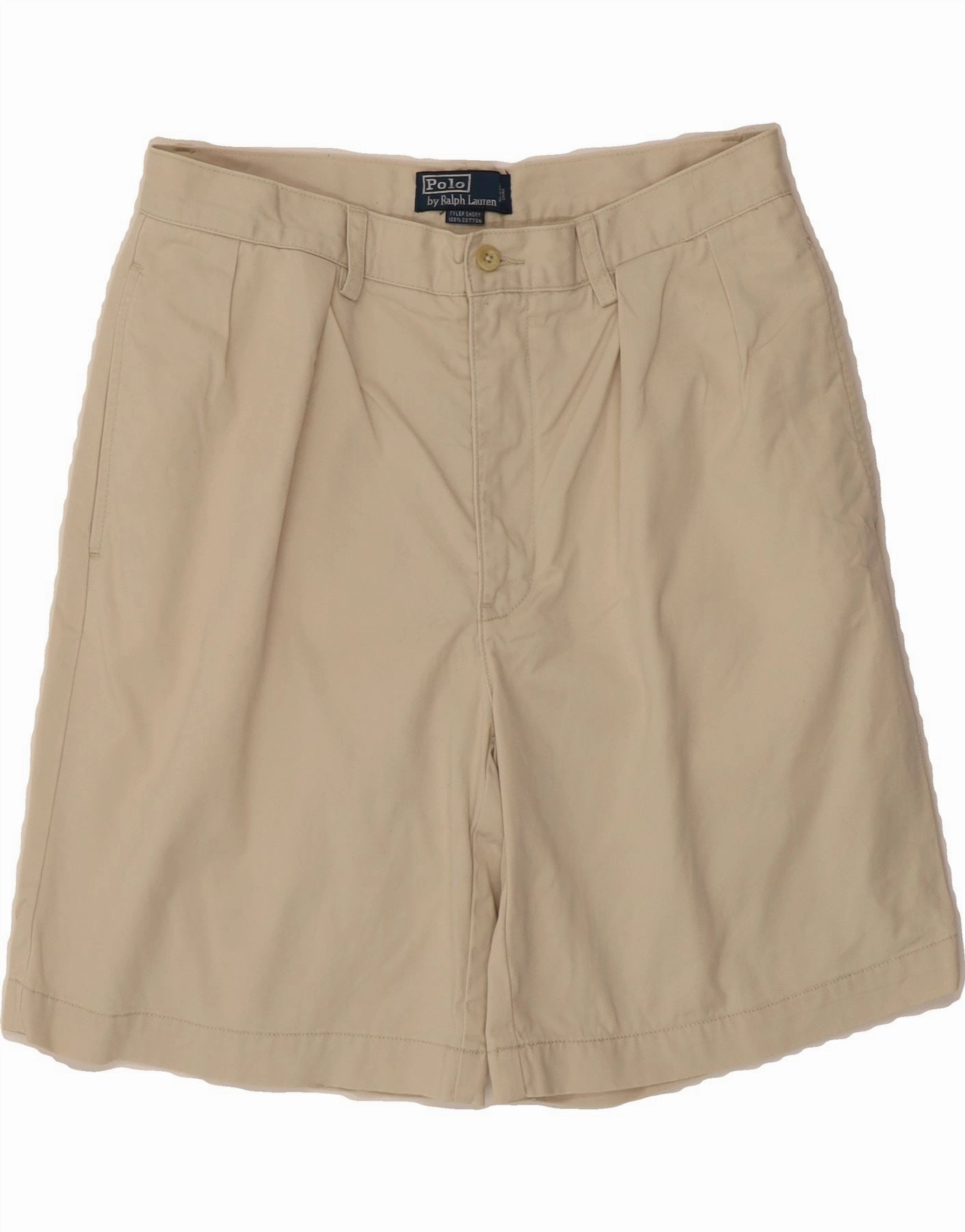 Casual Fit Style Basic POLO RALPH LAUREN Mens Tyler Pegged Chino Shorts W33 Medium  Beige Cotton