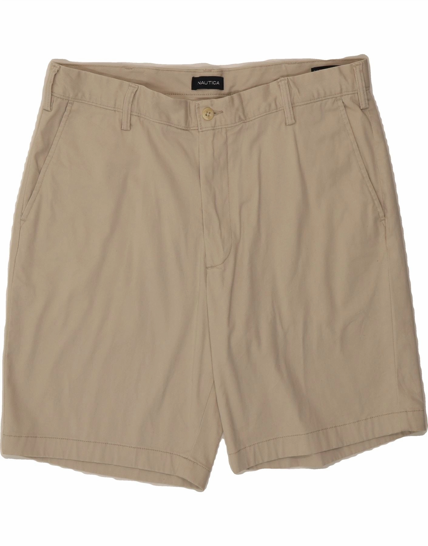 Soft Fabric Active Layer NAUTICA Mens Classic Fit Chino Shorts W38 XL Beige
