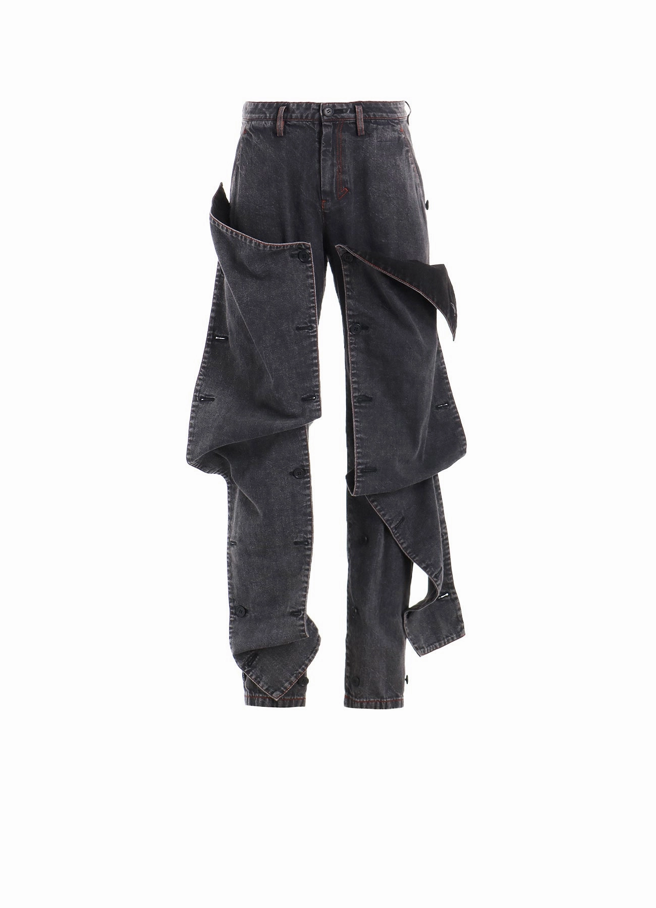 POWDER BLEACH BUTTON DETAIL PANTS Cozy and Soft