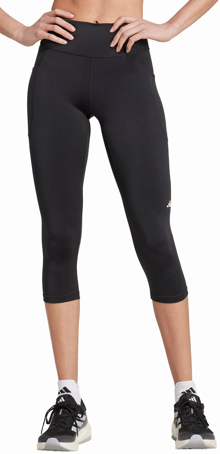 adidas DailyRun Womens 3/4 Capri Running Tights - Black Cool Look Mountain Hike Eco Shopper