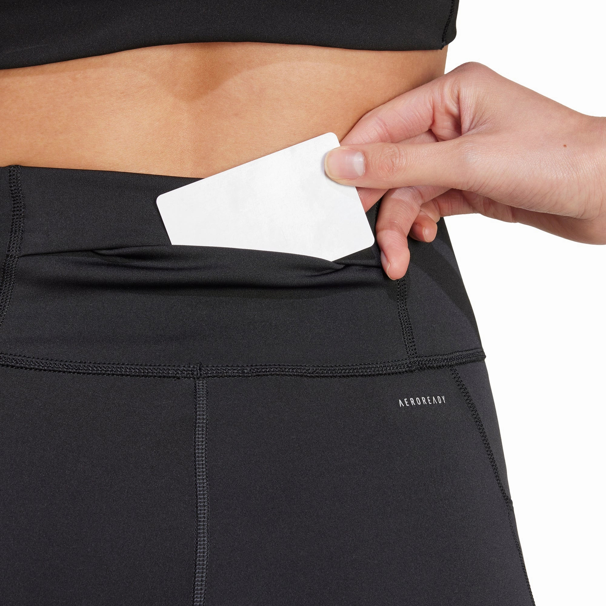 adidas DailyRun Womens 3/4 Capri Running Tights - Black Breathable fabric Hot Weather