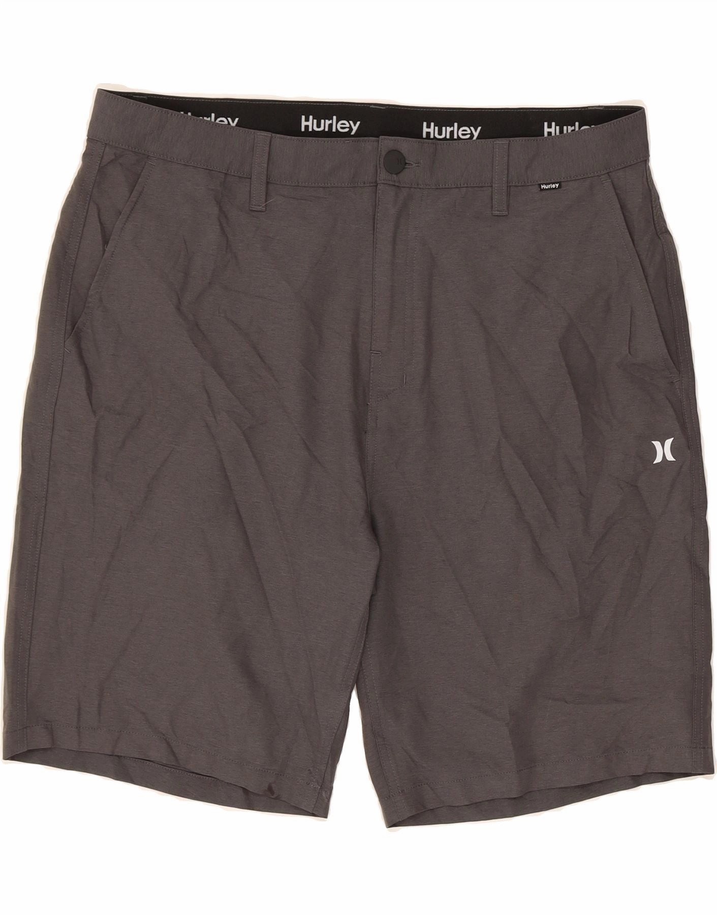 quick-dry feature HURLEY Mens Chino Shorts W38 XL Grey Polyester