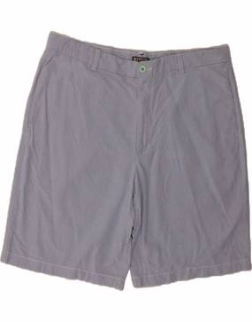 yoga clothing Clean Fabric IZOD Mens Chino Shorts W38 XL Blue Cotton