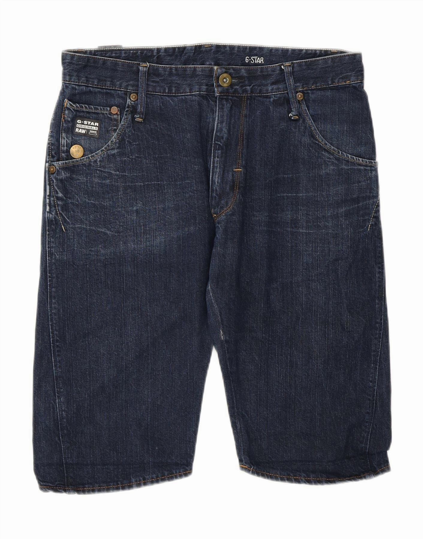 Thermoregulating Fabric G-STAR Mens Denim Shorts W33 Medium  Blue Cotton