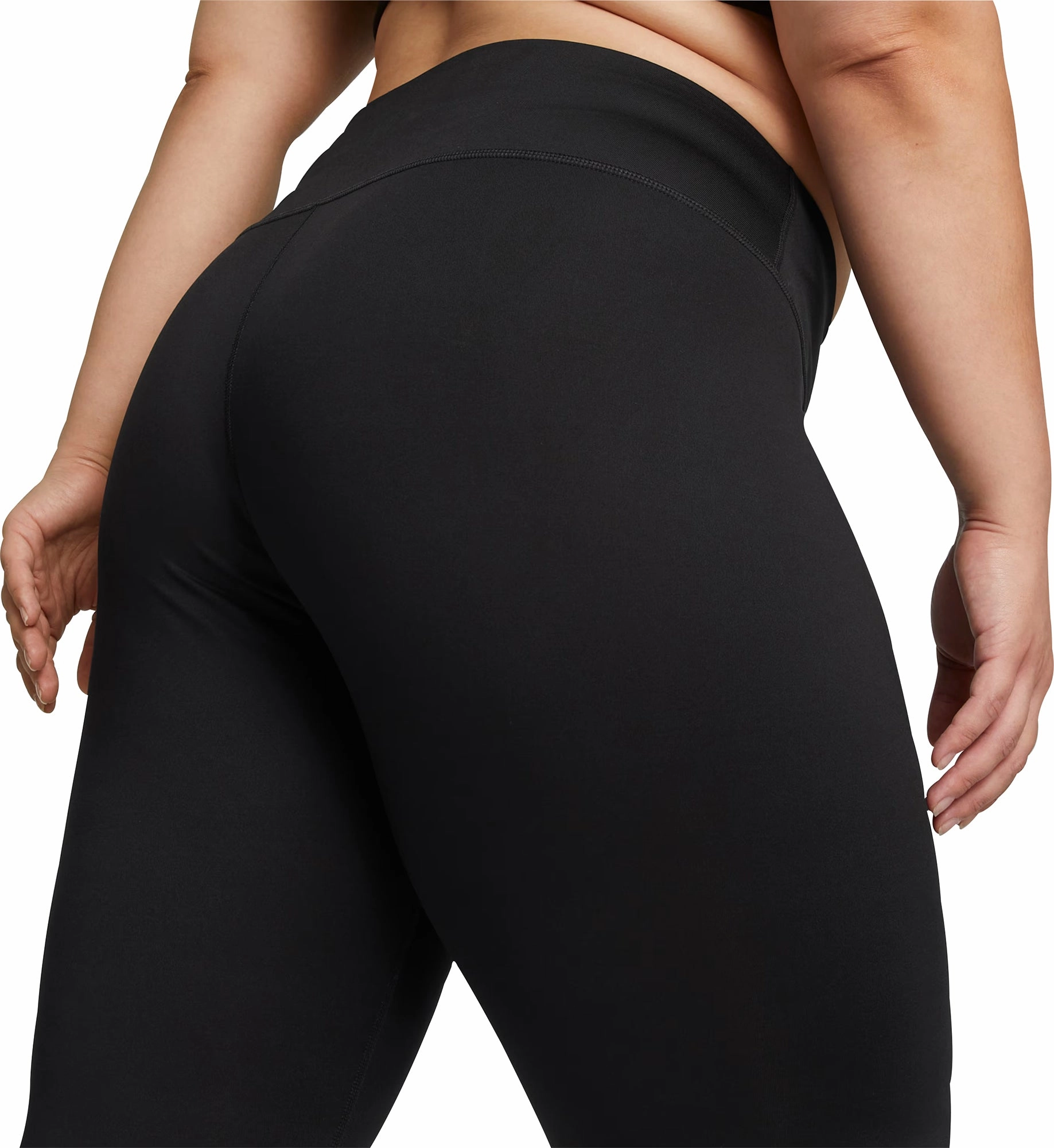 City Walk Rib Knit Non Irritating Fabric Puma Active Womens Long Training Tights - Black