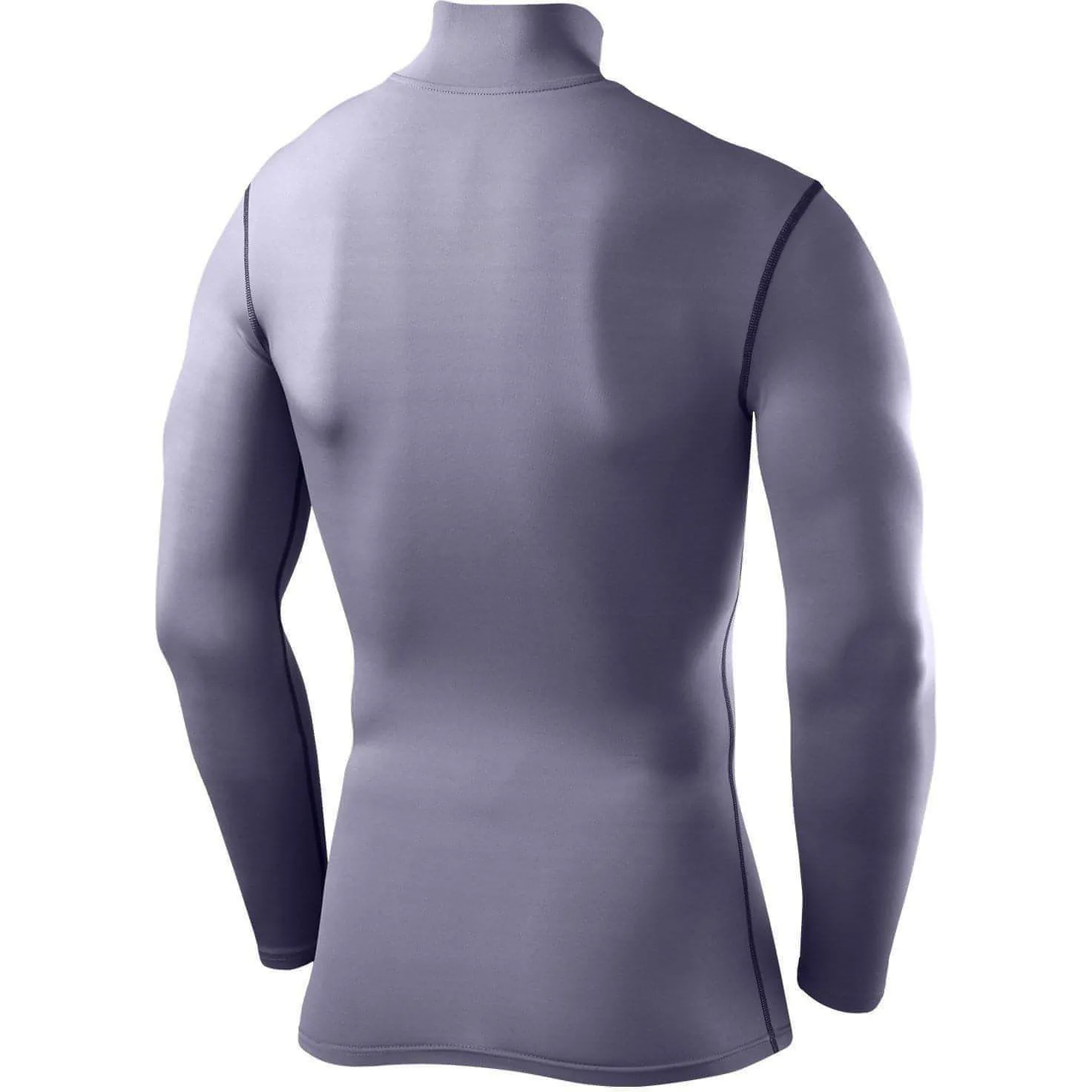 Reinforced Stress Points TCA PowerLayer Long Sleeve Mock Mens Compression Top - Grey