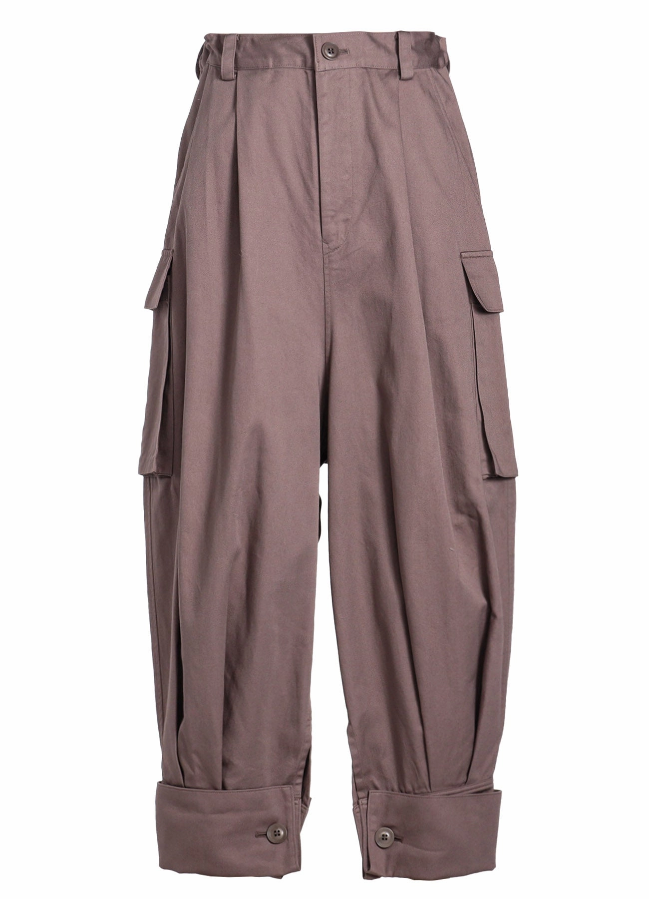Flexible Layer Fit LowProfileStitching [Y's BORN PRODUCT] COTTON TWILL CUFFED HEM CARGO PANTS