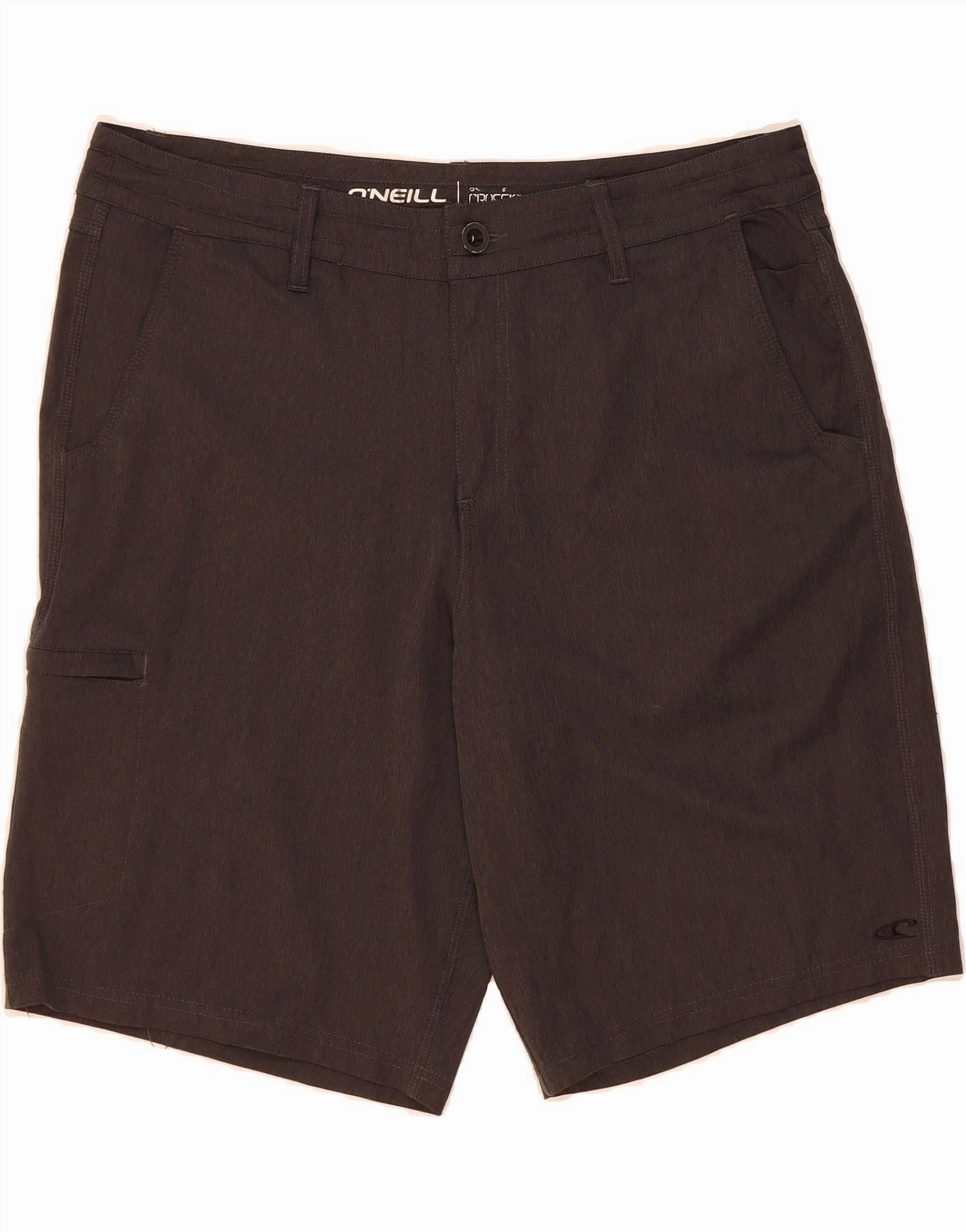 O'NEILL Mens Cargo Shorts W36 Large Grey Polyester WrinkleFreeFabric Ergonomic Panel Design