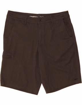 O'NEILL Mens Cargo Shorts W36 Large Grey Polyester WrinkleFreeFabric Ergonomic Panel Design