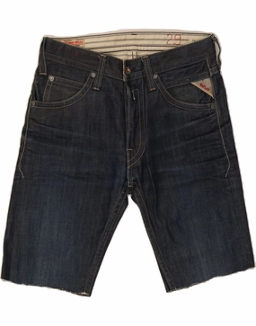 Flexible Design light feel REPLAY Mens Denim Shorts W29 Small  Navy Blue Cotton