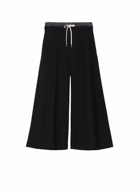 Fashion Layer GABARDINE LAYERED-LIKE WIDE PANTS
