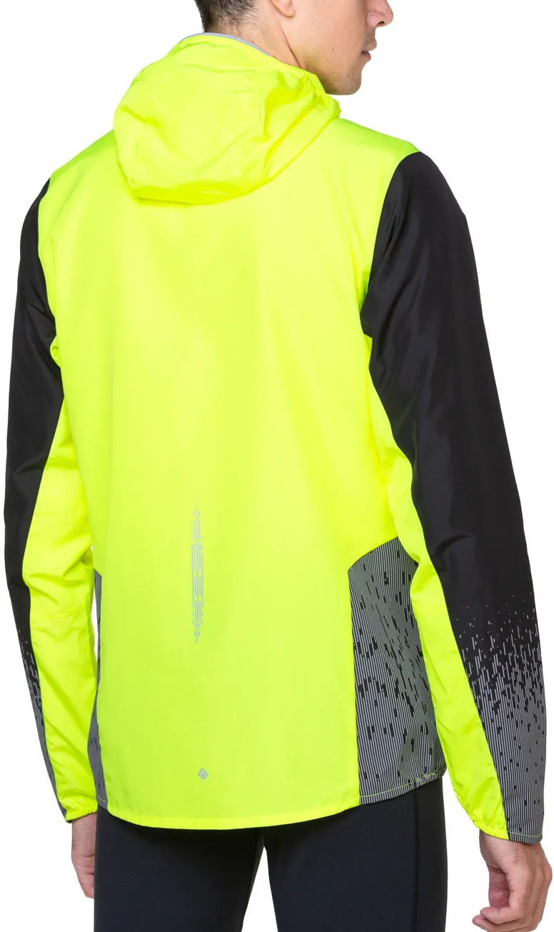 Ronhill Tech Reflect Mens Running Jacket - Yellow HighNeck