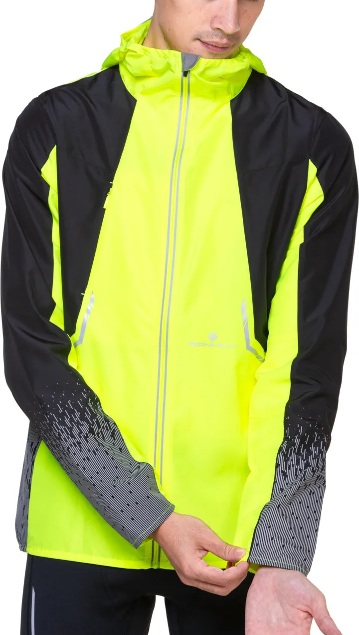 Ronhill Tech Reflect Mens Running Jacket - Yellow Eco - friendly