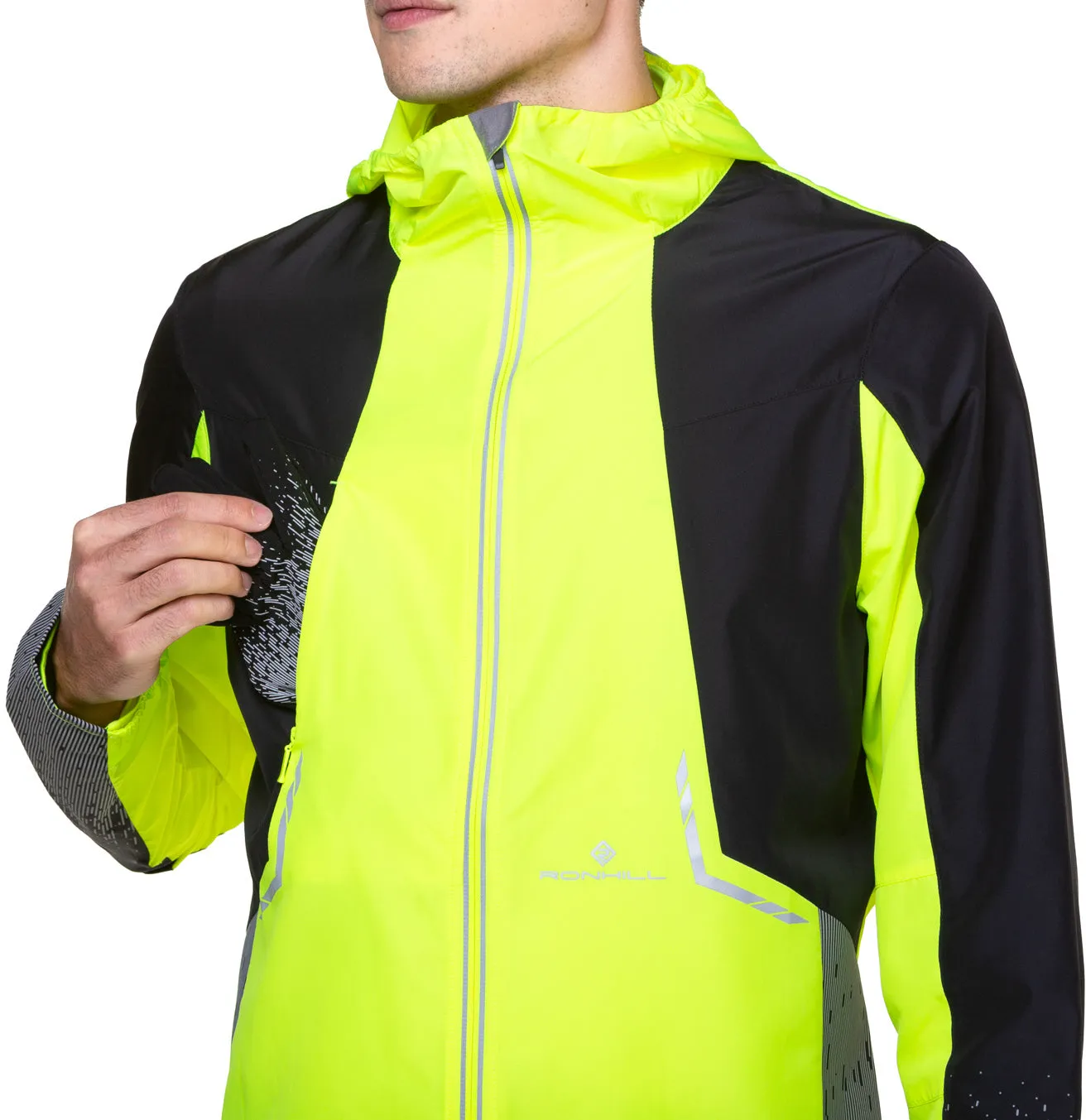 Ronhill Tech Reflect Mens Running Jacket - Yellow Child Stole