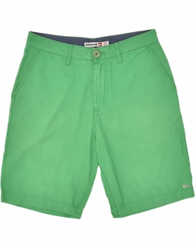 QUIKSILVER Mens Chino Shorts W30 Medium Green Cotton Light Layer