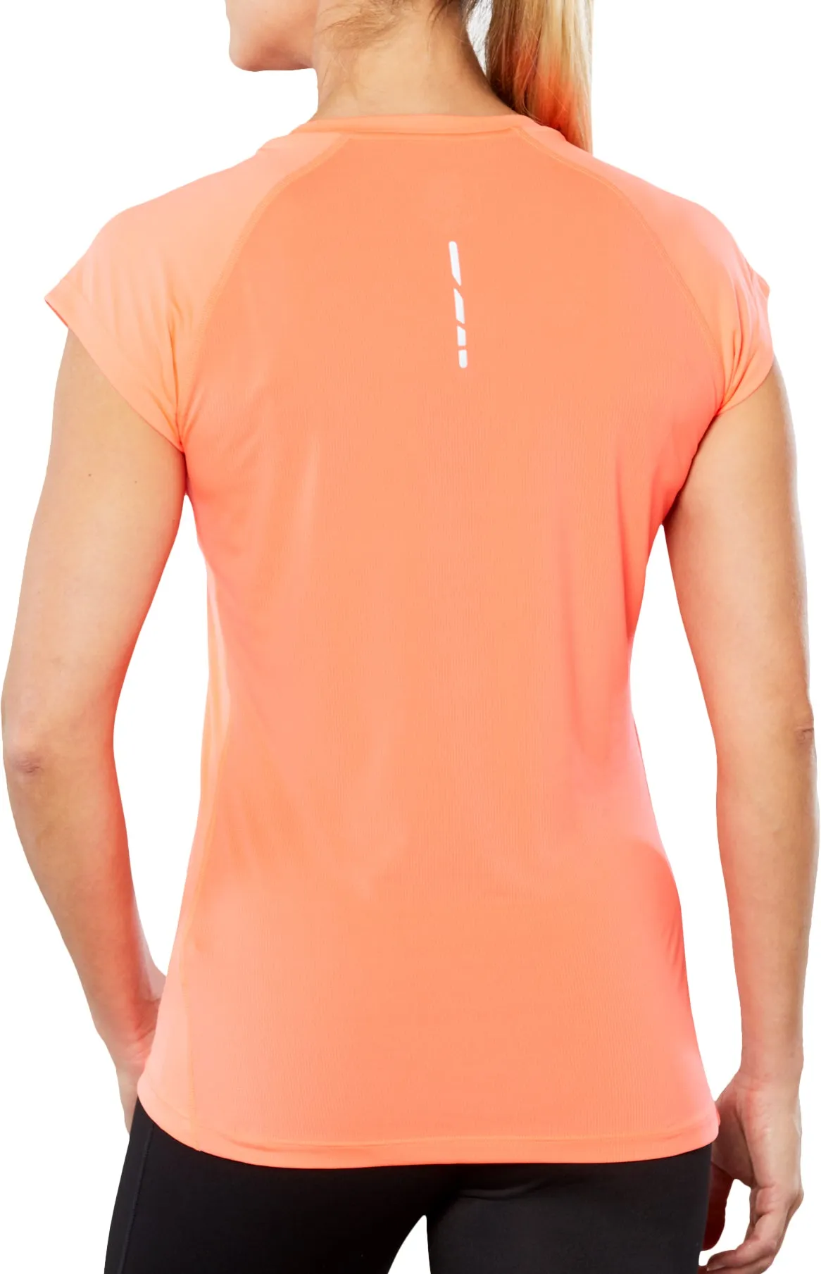 Asics Cap Short Sleeve Womens Running Top - Orange Perfect for Workouts